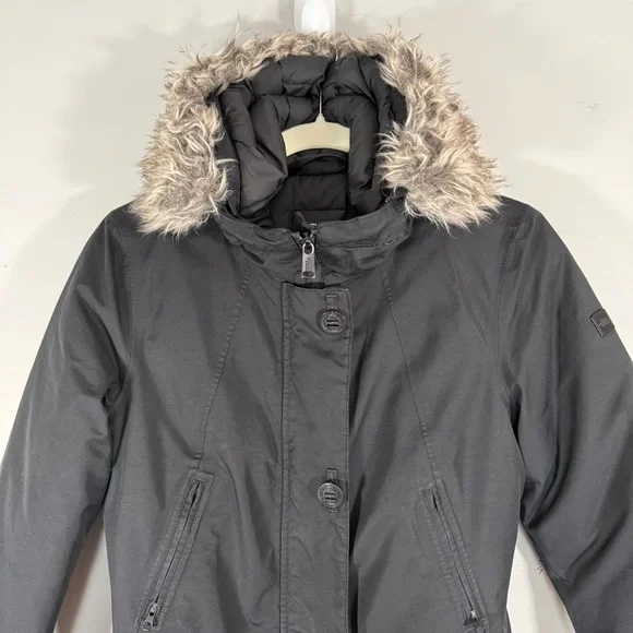 The North Face Mauna Kea Goose Down Jacket Women’s Size Small Black Hooded Parka - Picture 2 of 16